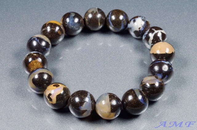 ボルダーオパールブレスレット13mm